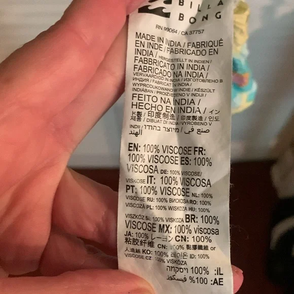 Billabong vintage Sundress with Puff Sleeves size med - Picture 8 of 9